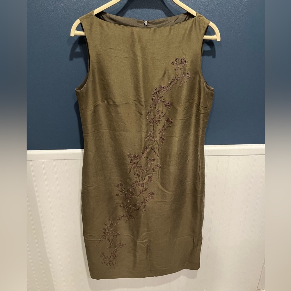 Green cocktail dress